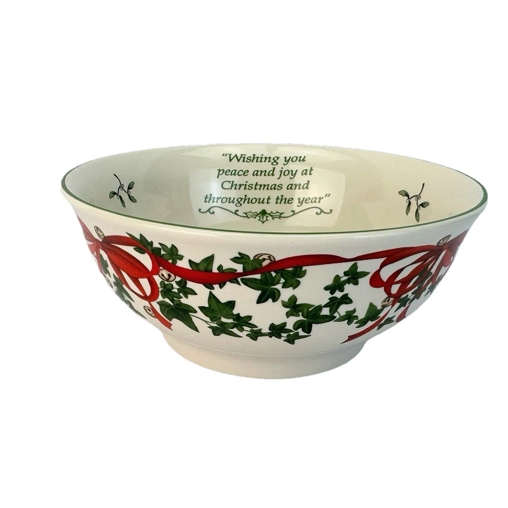 Spode CHRISTMAS TREE 2007 Annual Collection 6" BOWL Red Ribbons